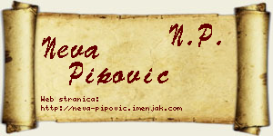 Neva Pipović vizit kartica